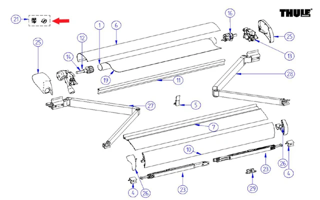 Thule Befestigungssatz Spannstange 3 Thule Befestigungssatz Spannstange