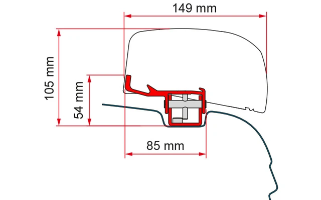 Fiamma Adapter Kit F40van VW T5/T6 Ab 2003 3 Fiamma Adapter Kit F40van VW T5/T6 Ab 2003