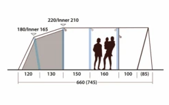 Outwell Hayward Lake 6ATC Aufblasbares Tunnelzelt 6 Personen -Zeltrabatt 789692 5207240