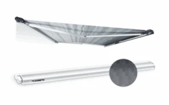 Dometic PerfectRoof PR 2000 Markise Tuchfarbe Horizon Grey Gehäusefarbe Weiß 2,6 M